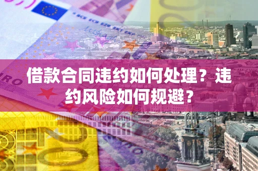 北京借款合同违约如何处理？违约风险如何规避？